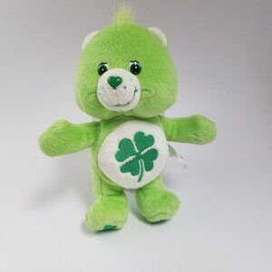 2003 Good Luck Shamrock Care Bears Play Along small mini plush stuffed animal
